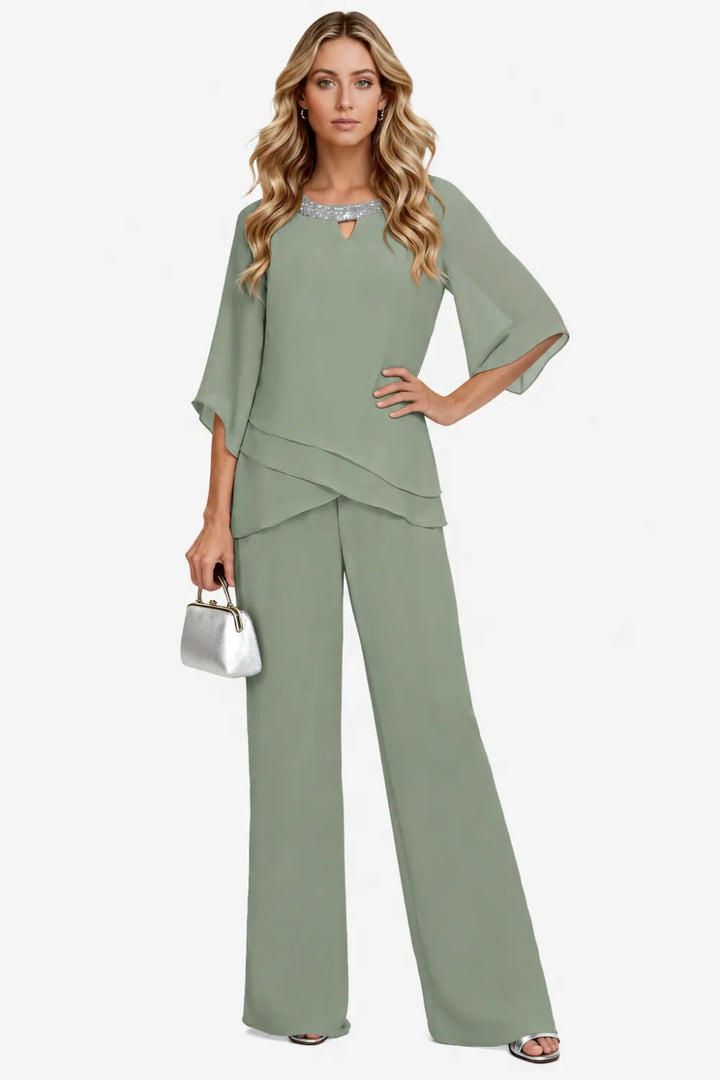 Sophisticated Loose-Fit Formal Pant Set