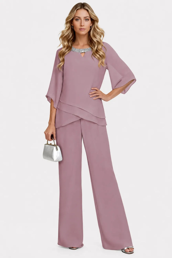 Sophisticated Loose-Fit Formal Pant Set