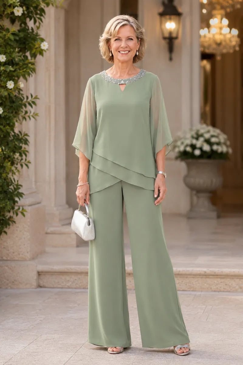 Sophisticated Loose-Fit Formal Pant Set