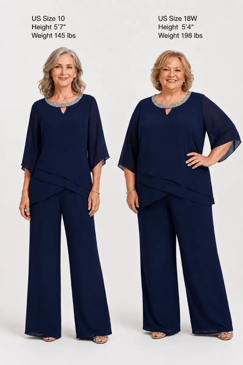 Sophisticated Loose-Fit Formal Pant Set