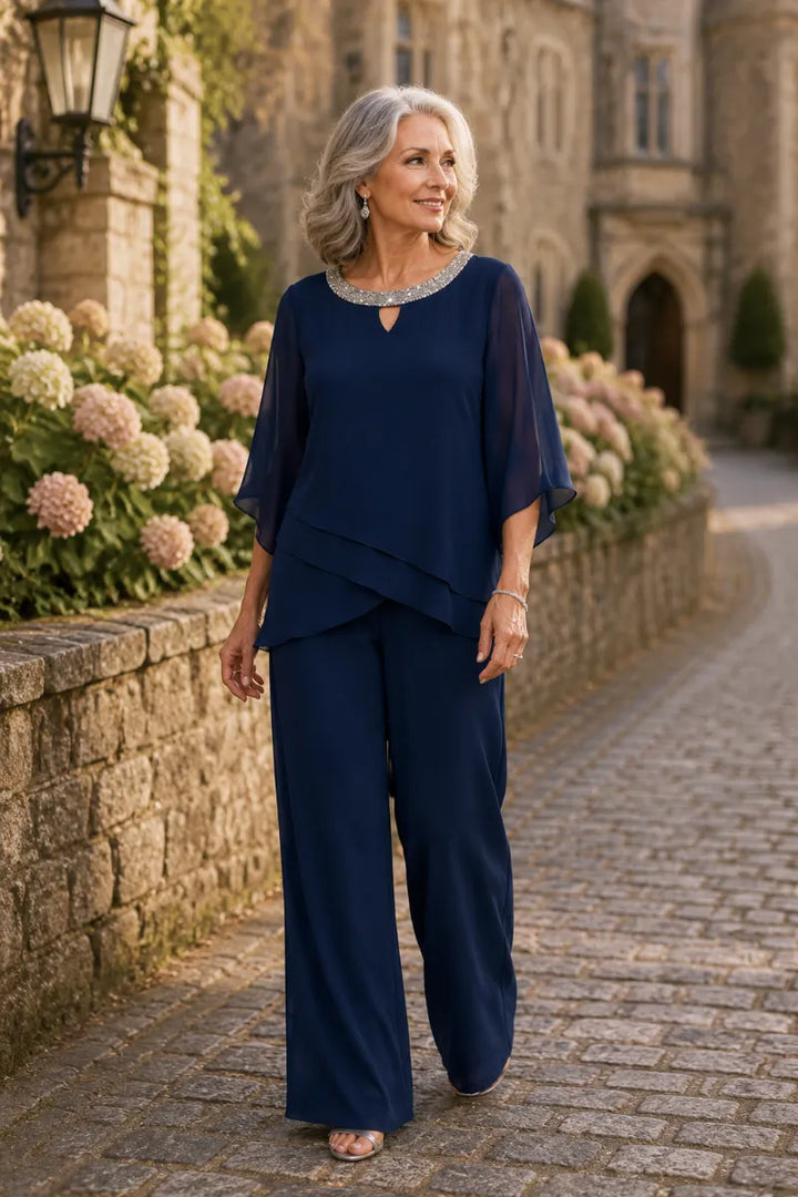 Sophisticated Loose-Fit Formal Pant Set