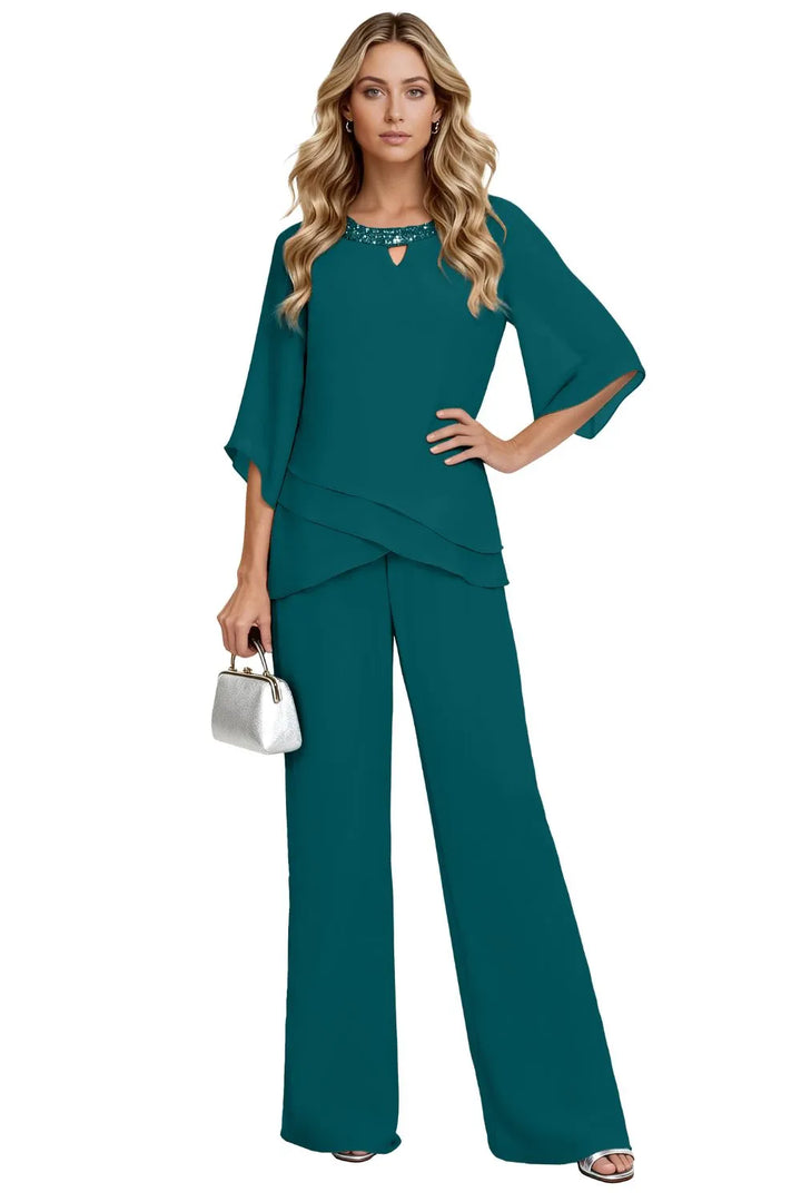 Sophisticated Loose-Fit Formal Pant Set