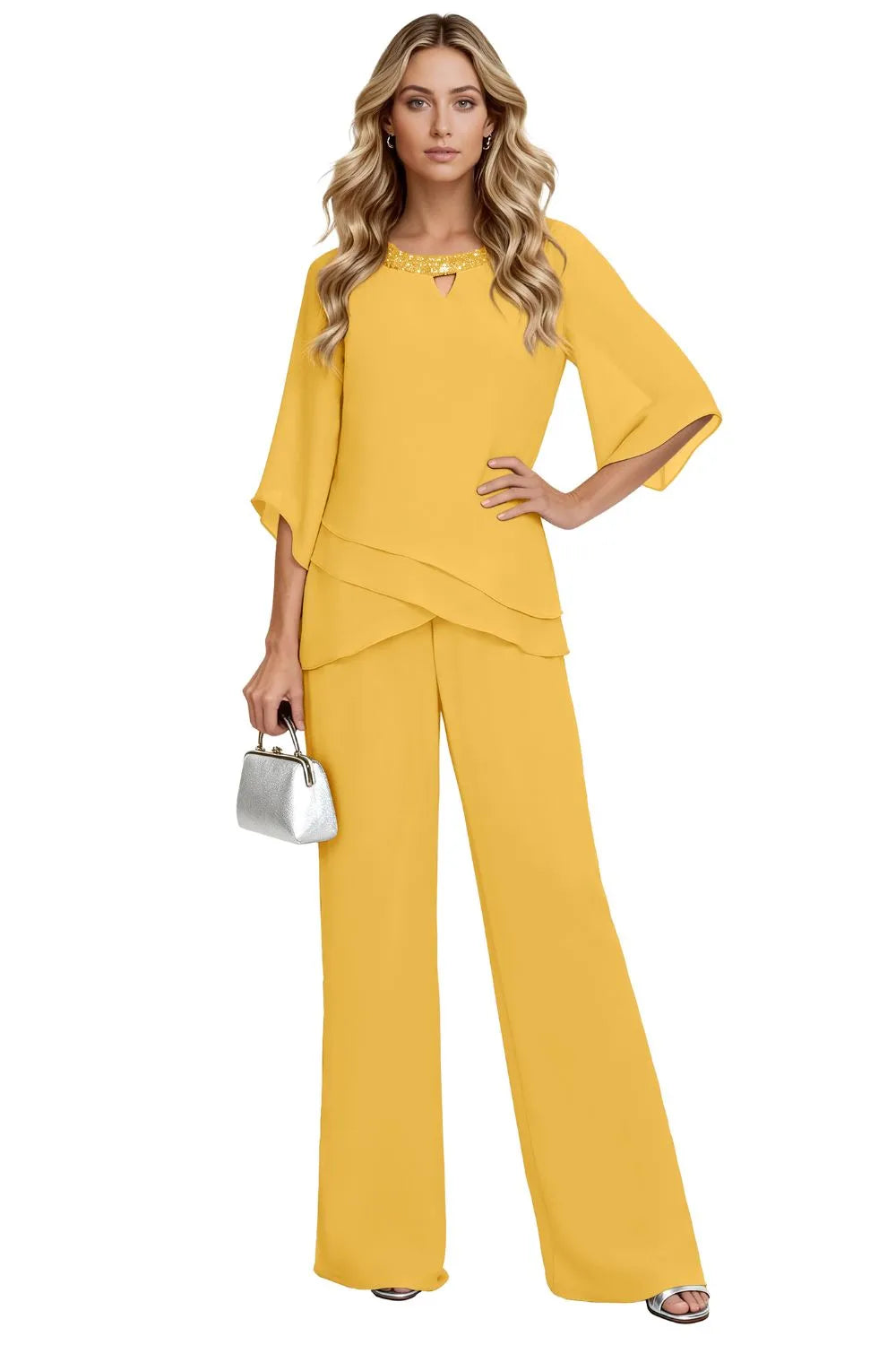 Sophisticated Loose-Fit Formal Pant Set