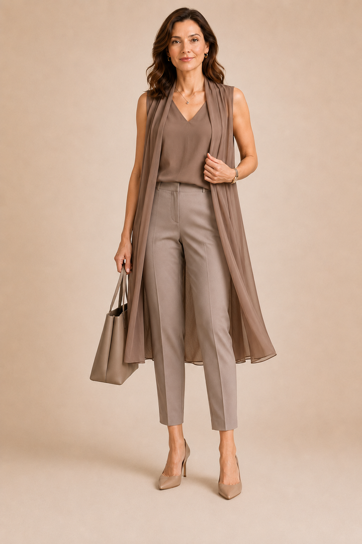 Chiffon Mother of the Bride Pant Suit
