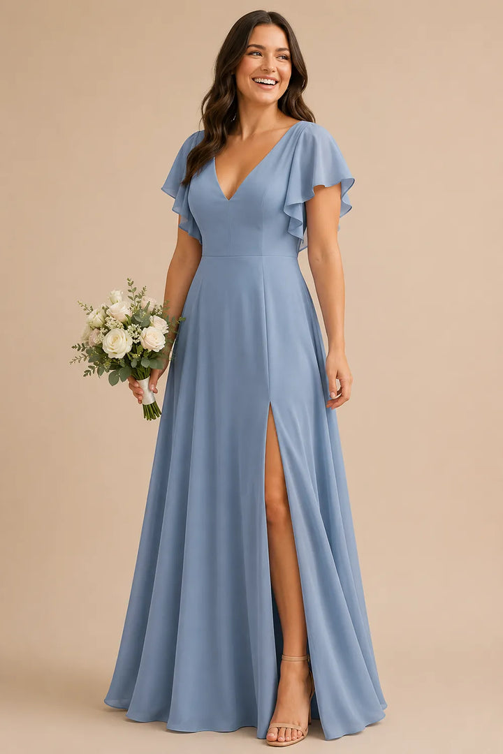 Lisa™ | Flutter Sleeve Maxi Dress