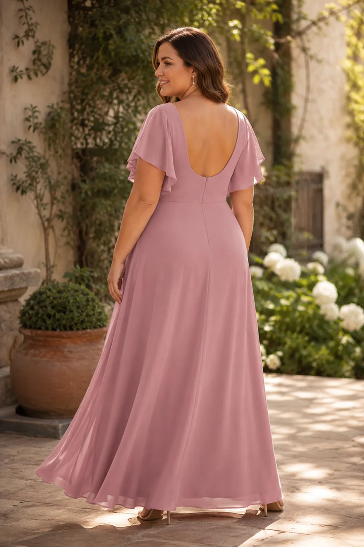 Lisa™ | Flutter Sleeve Maxi Dress