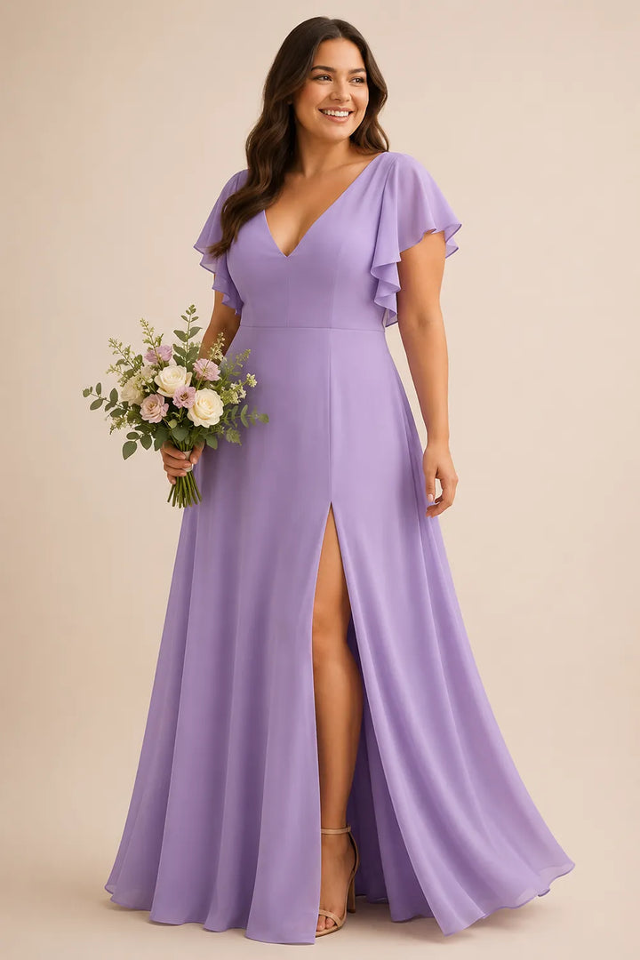 Lisa™ | Flutter Sleeve Maxi Dress