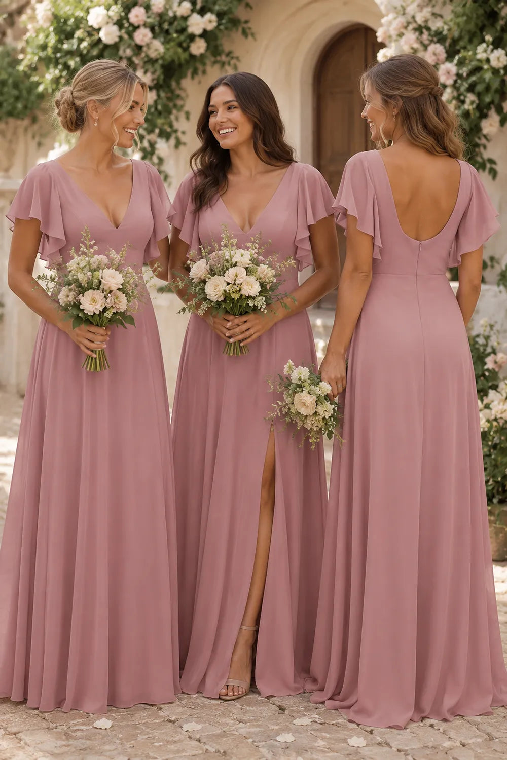 Lisa™ | Flutter Sleeve Maxi Dress