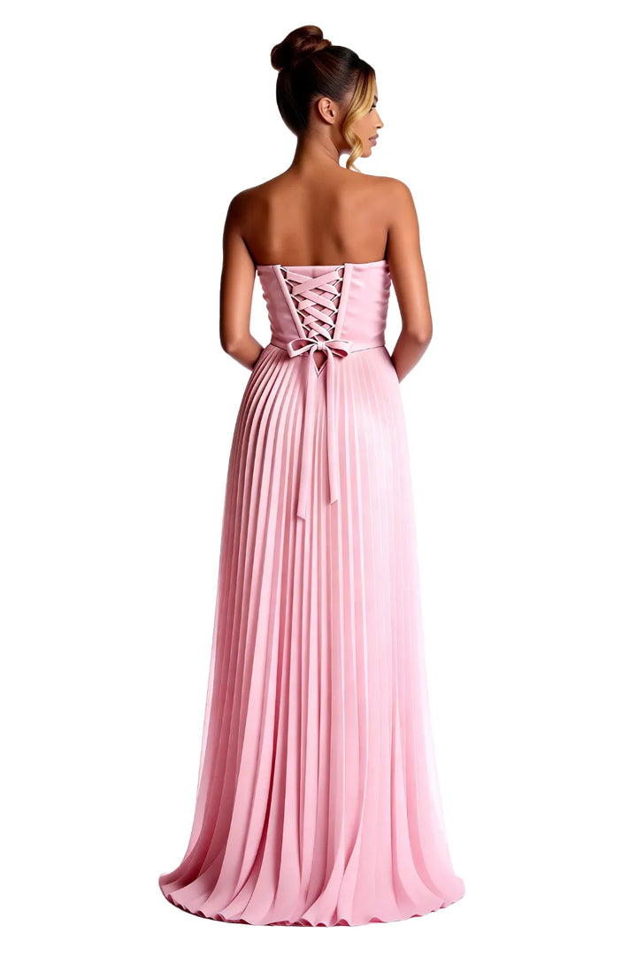 Aurora | Pleated Sculpted Maxi Dress