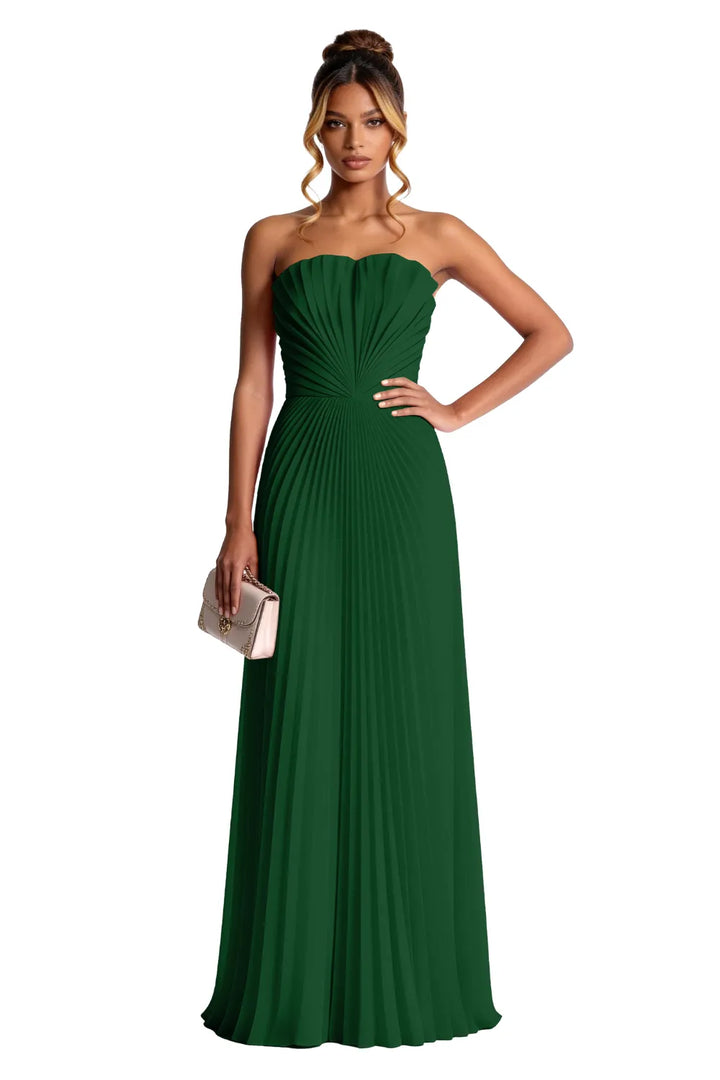 Aurora | Pleated Sculpted Maxi Dress
