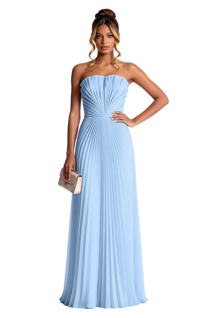 Aurora | Pleated Sculpted Maxi Dress