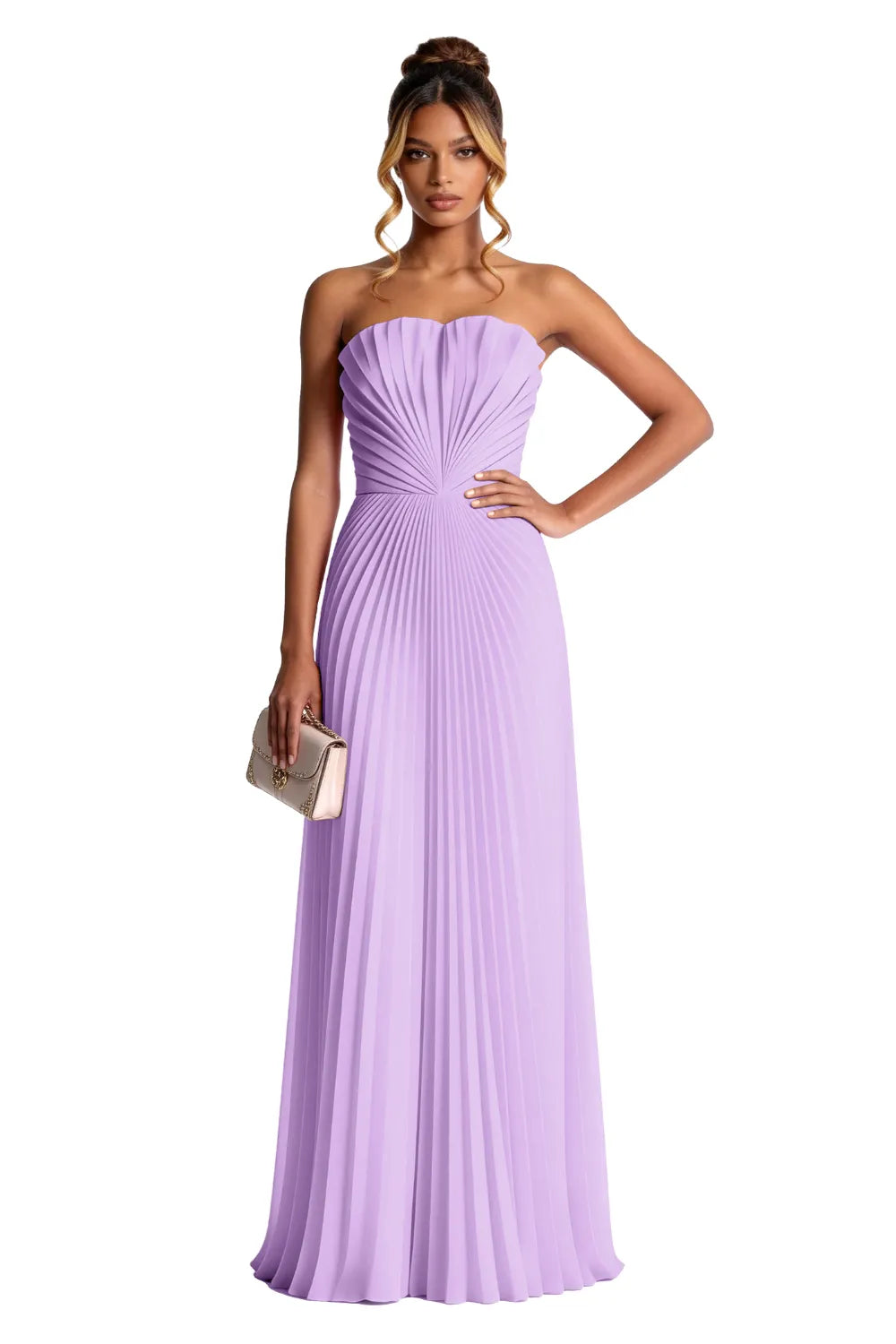 Aurora | Pleated Sculpted Maxi Dress