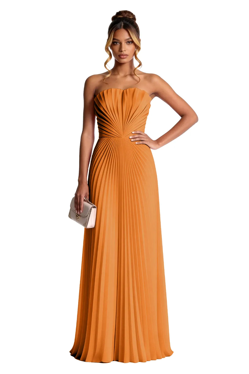 Aurora | Pleated Sculpted Maxi Dress