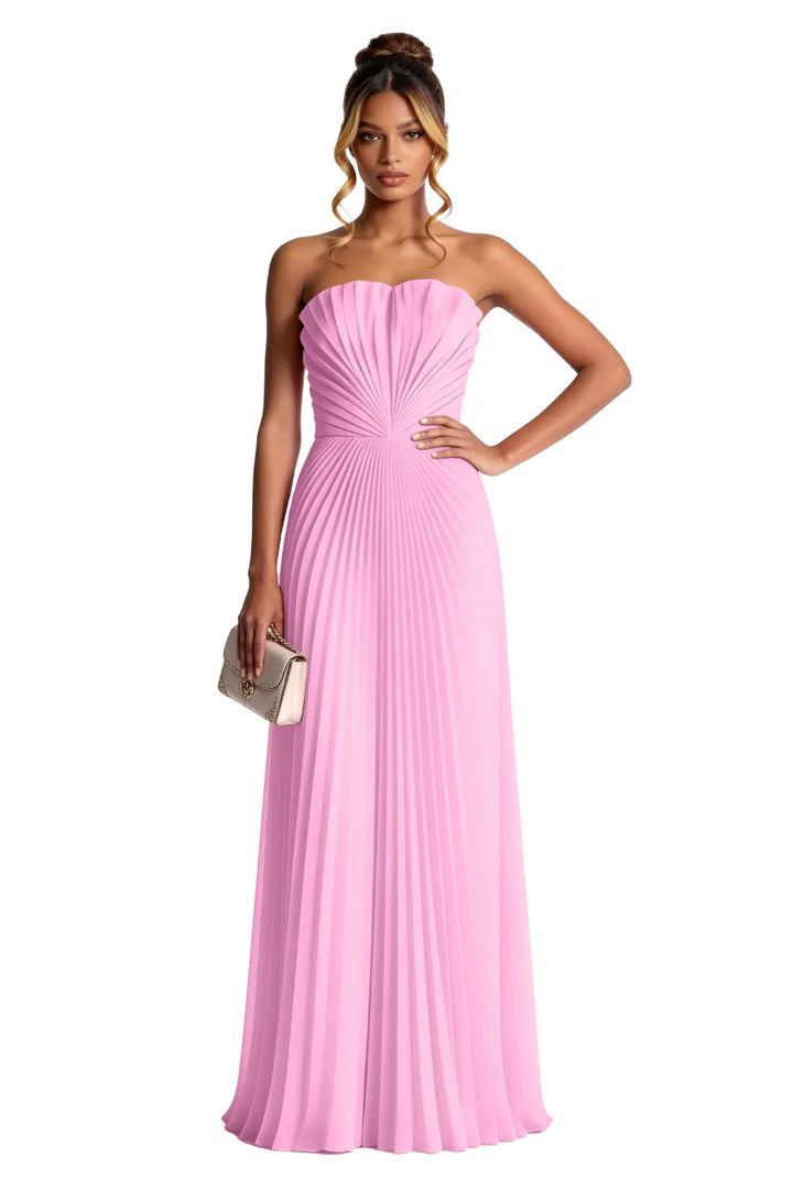 Aurora | Pleated Sculpted Maxi Dress
