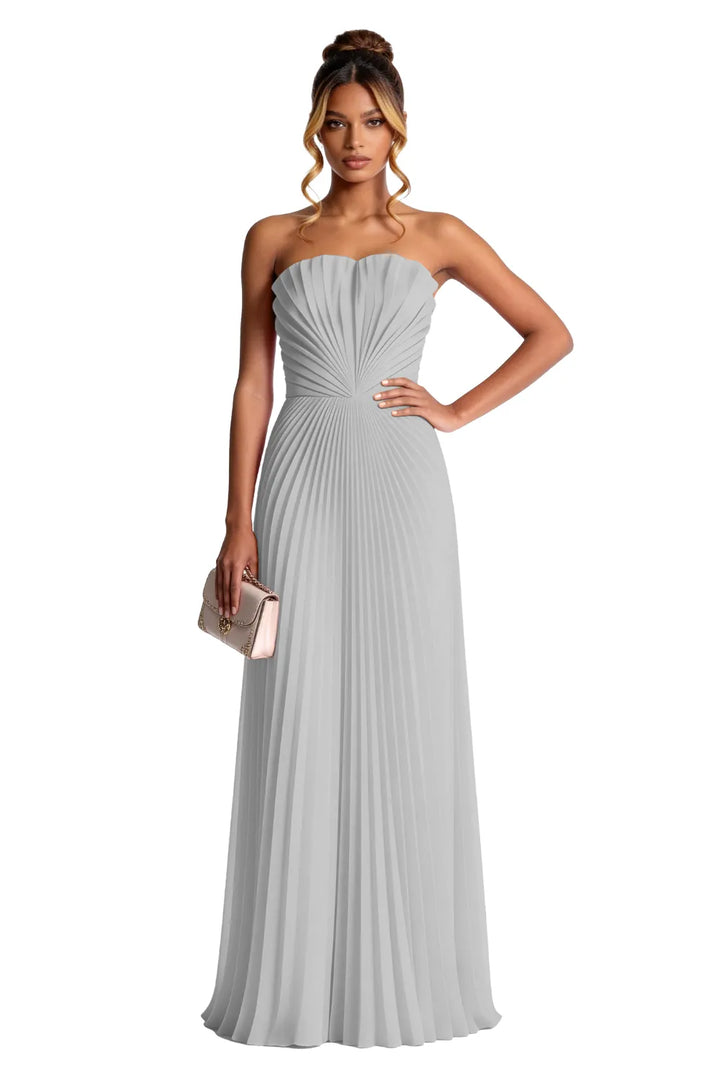 Aurora | Pleated Sculpted Maxi Dress