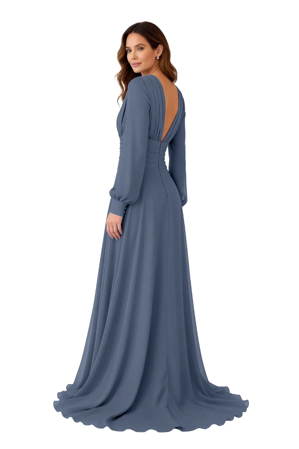 Angela™ | Ruched Chiffon Evening Gown