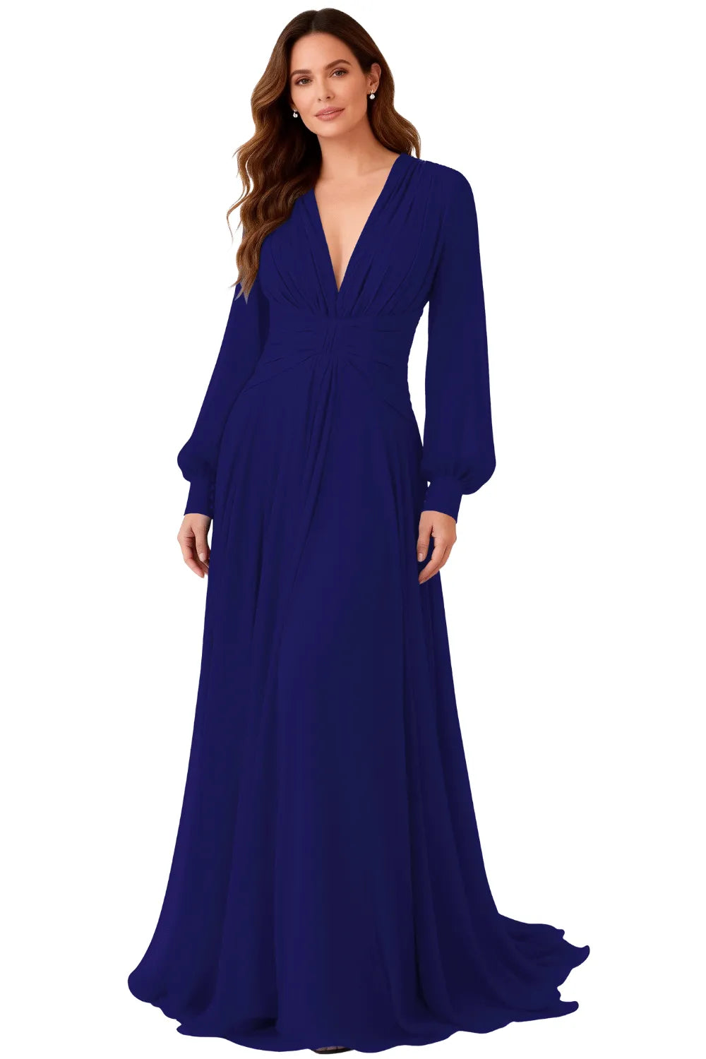 Angela™ | Ruched Chiffon Evening Gown