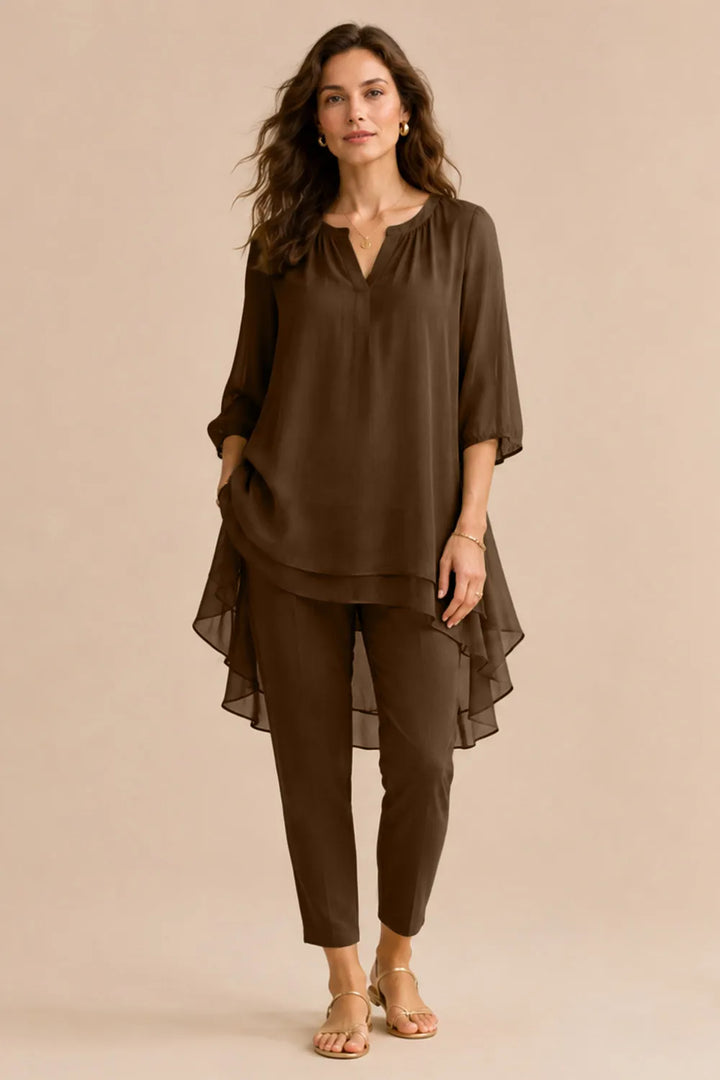 Mila™ | Elegant Overlay Pant Set