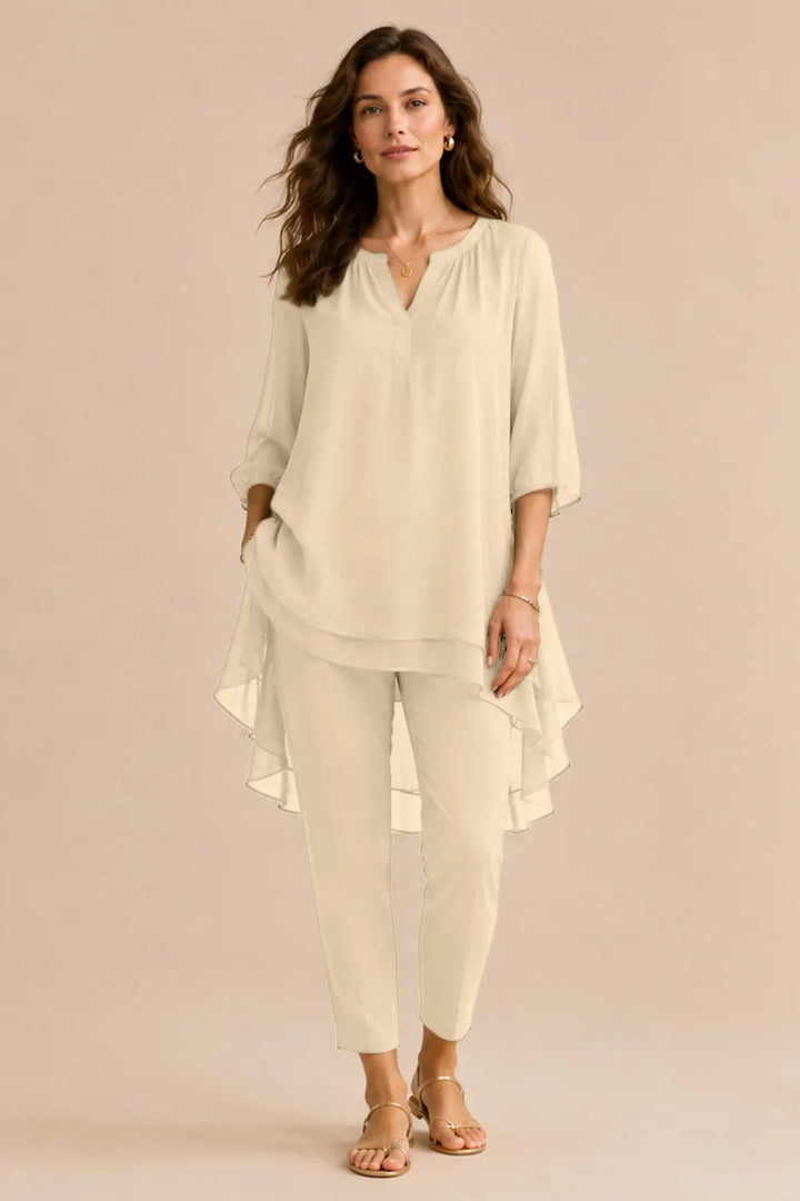 Mila™ | Elegant Overlay Pant Set