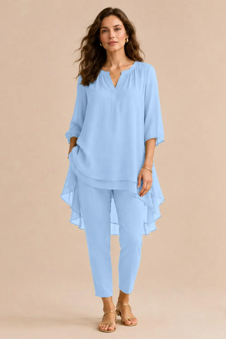 Mila™ | Elegant Overlay Pant Set
