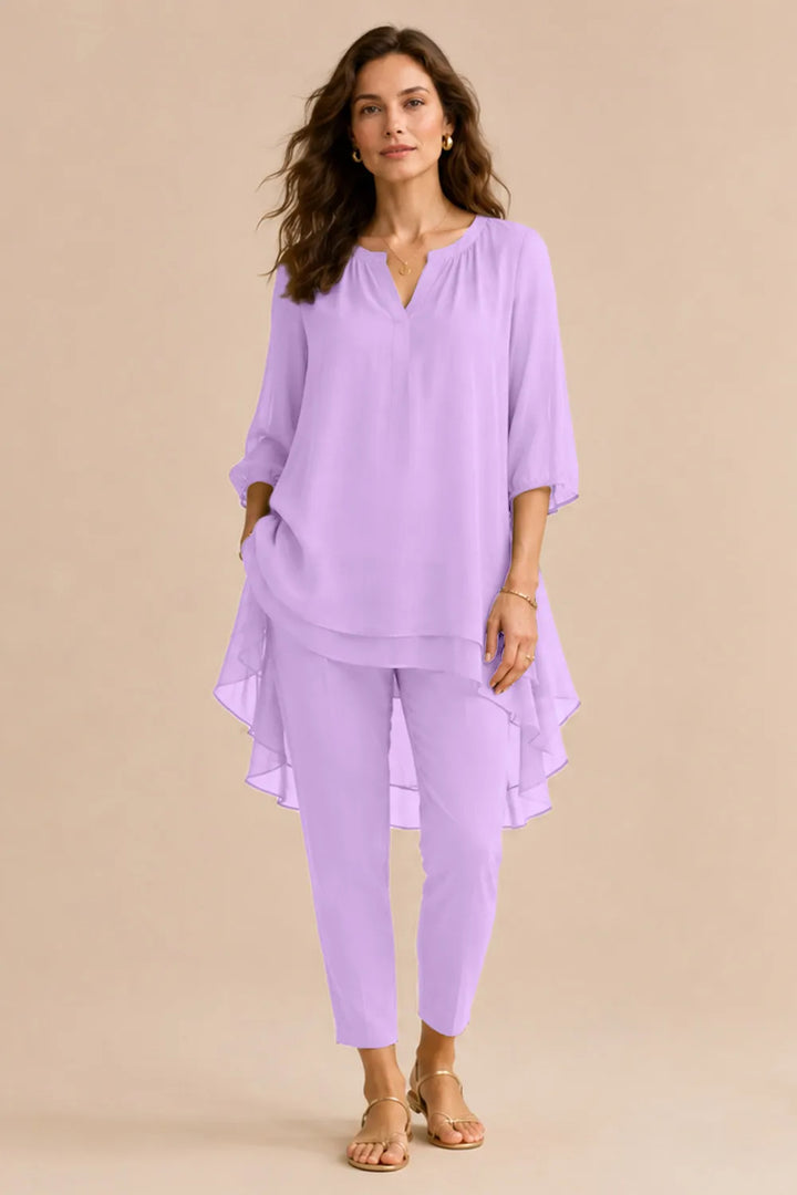 Mila™ | Elegant Overlay Pant Set