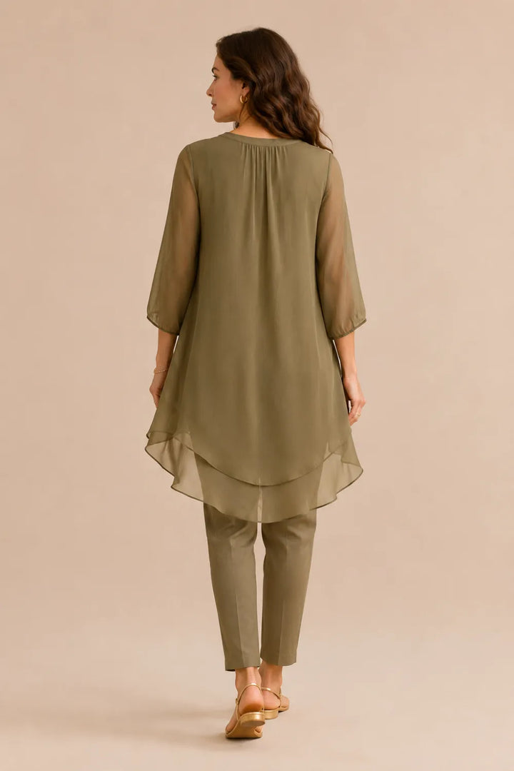 Mila™ | Elegant Overlay Pant Set