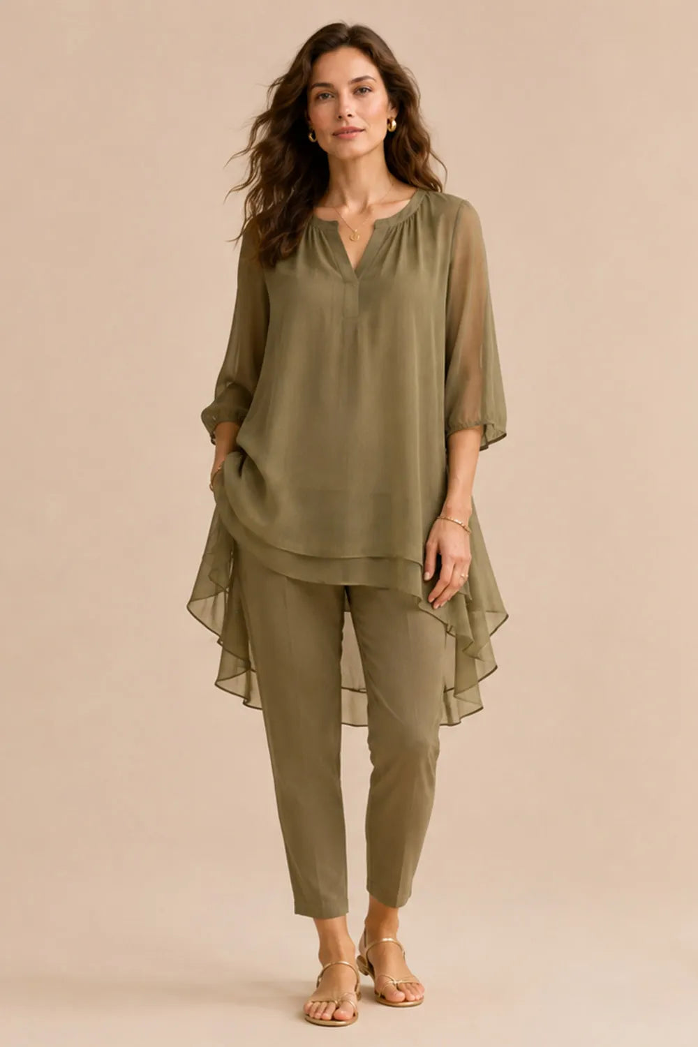 Mila™ | Elegant Overlay Pant Set