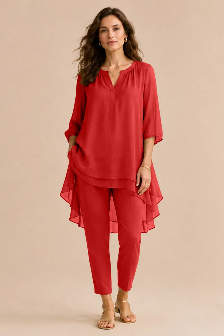 Mila™ | Elegant Overlay Pant Set