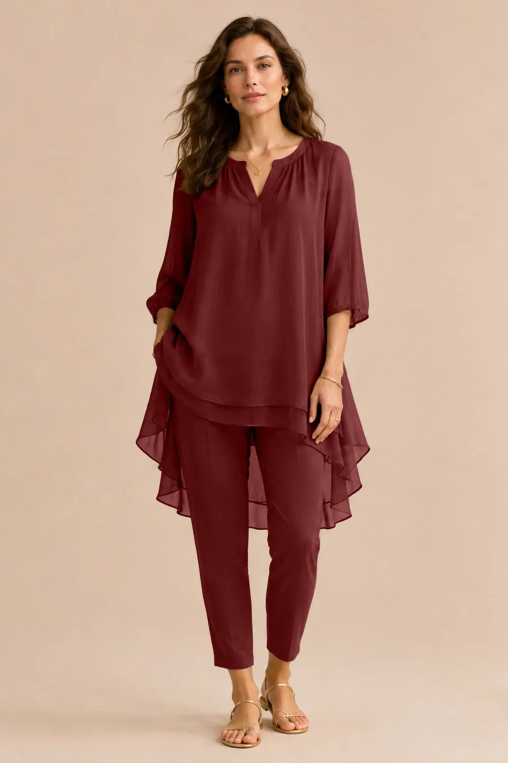 Mila™ | Elegant Overlay Pant Set