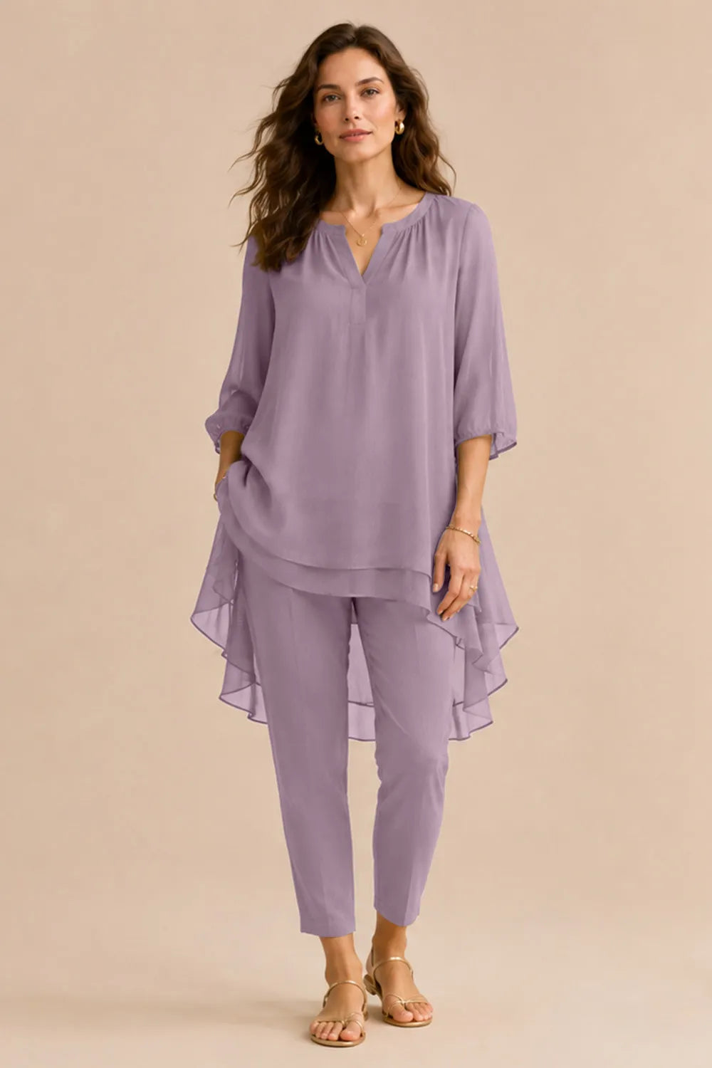 Mila™ | Elegant Overlay Pant Set