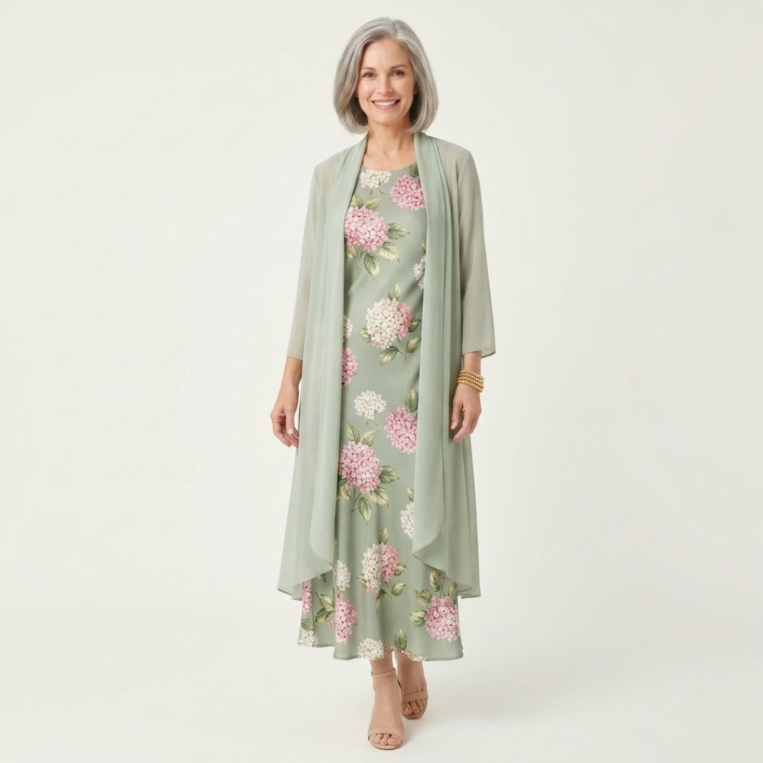 Lilliana | Botanical Garden Layered Midi Dress