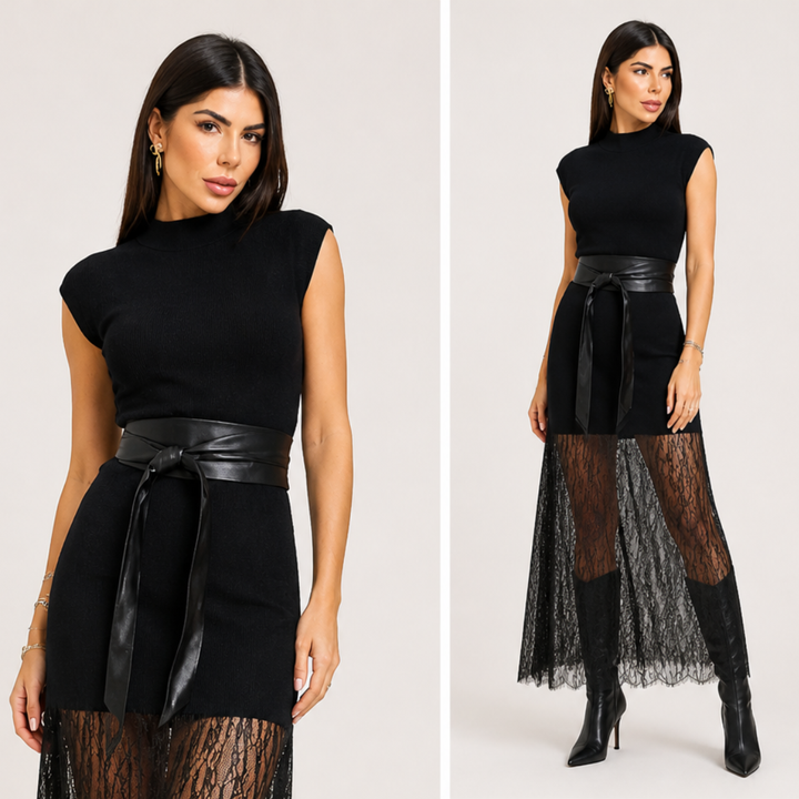 Noiré™ | Sheer Elegance Maxi Dress