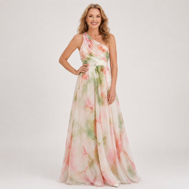 Celestine™ | Elegant One-Shoulder Maxi Dress