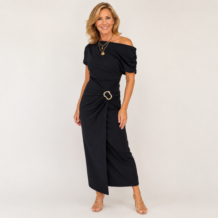 Isadora™ | Sophisticated One-Shoulder Column Dress